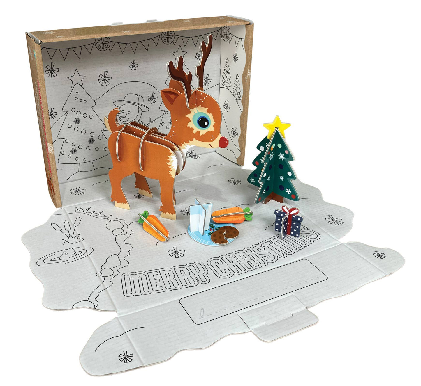 Build Your Own Christmas Eve Box, Cardboard Craft Kit