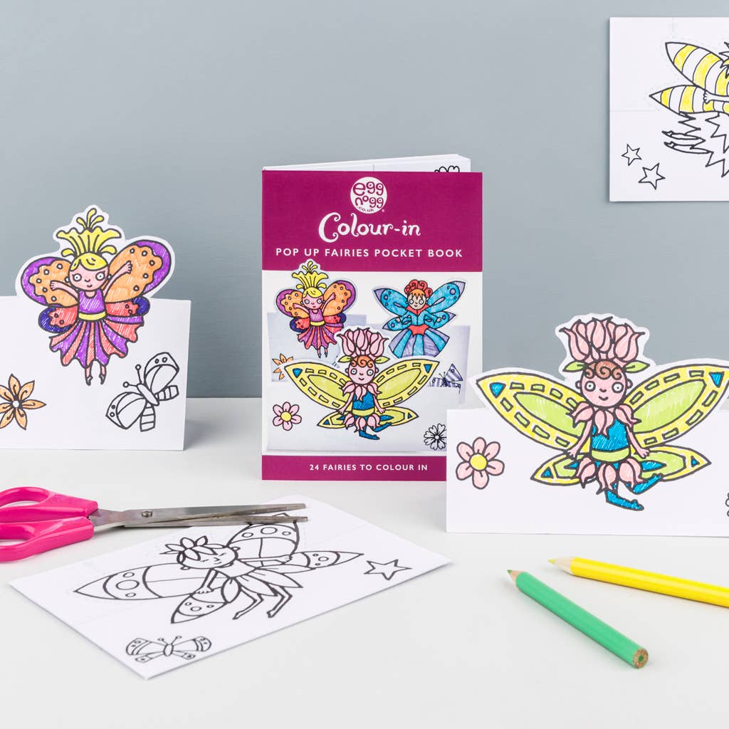 Colour-in Card Book - Pop-up Fairies