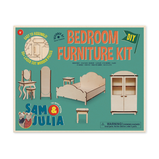 Dollhouse Furniture Kit - Bedroom (Scale 1:12)