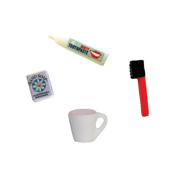 Dollhouse Miniatures - Toothbrush Set(Scale 1:12)