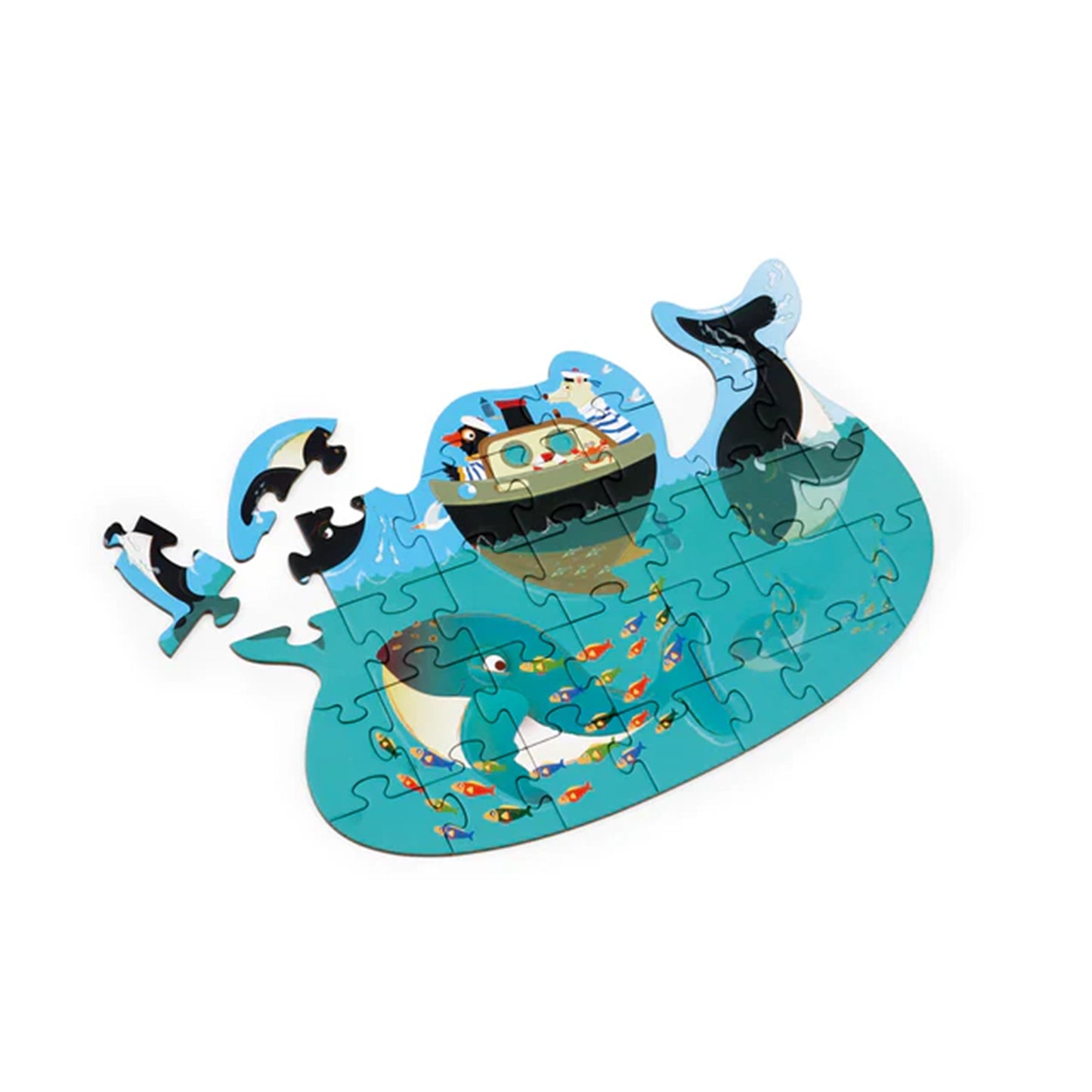 31 Piece Contour Whales Jigsaw Puzzle