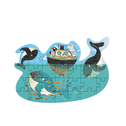 31 Piece Contour Whales Jigsaw Puzzle