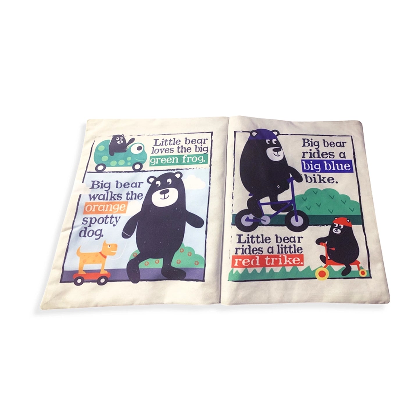 Nursery Times Crinkly Newspaper - Big Bear, Little Bear - Jo & Nic's Crinkly Cloth Books - The Forgotten Toy Shop