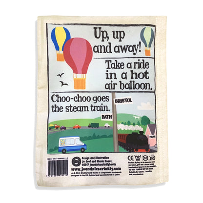 Nursery Times Crinkly Newspaper - Busy day on the Road - Jo & Nic's Crinkly Cloth Books - The Forgotten Toy Shop