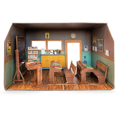 Dollhouse - Cardboard Room - Classroom