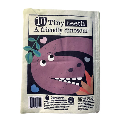 Nursery Times Crinkly Newspaper - Counting 1-10 Dinosaurs - Jo & Nic's Crinkly Cloth Books - The Forgotten Toy Shop