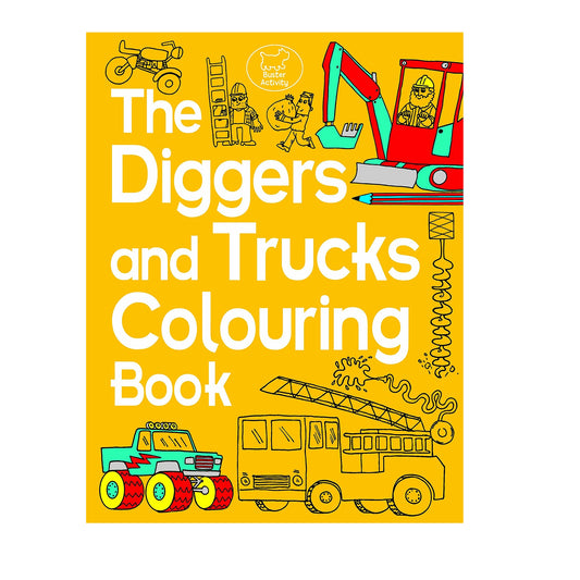 Diggers and Trucks Colouring Book