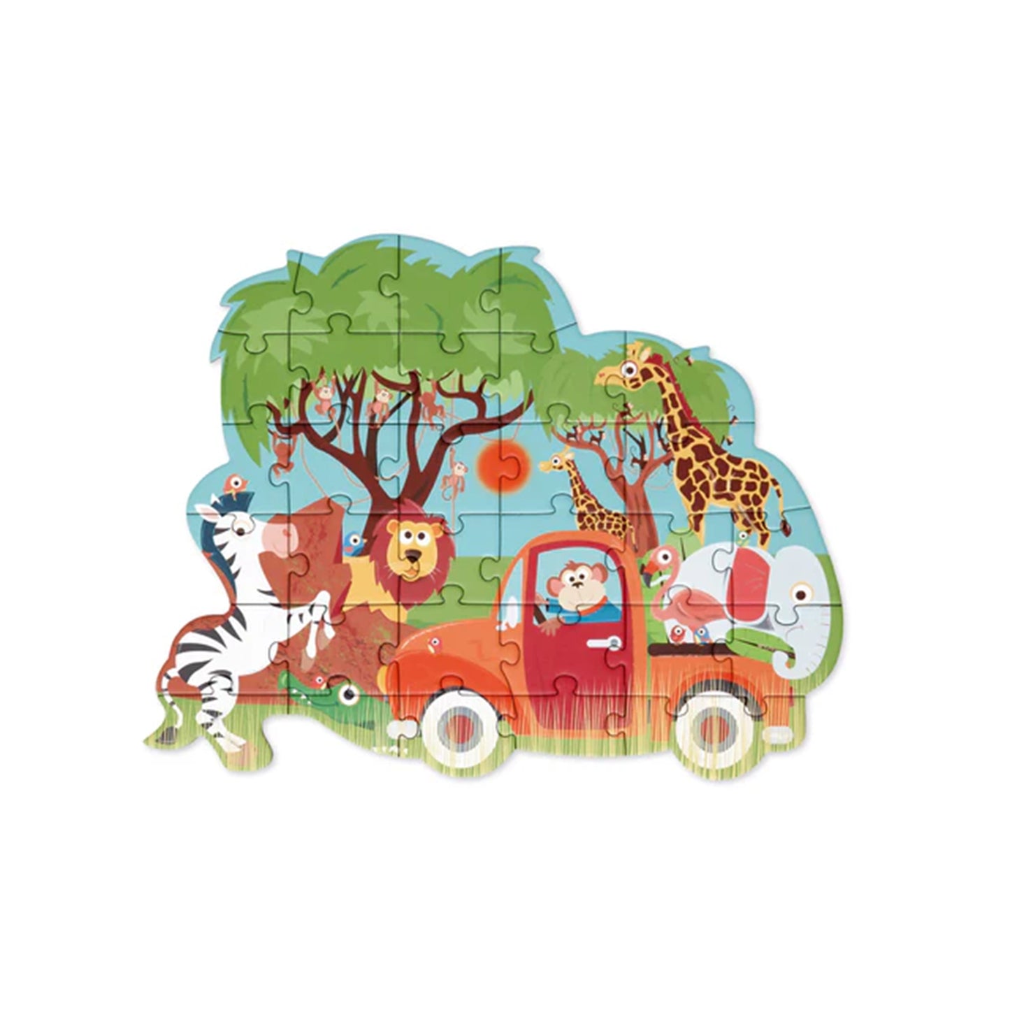 30 Piece Contour Jungle Jigsaw Puzzle