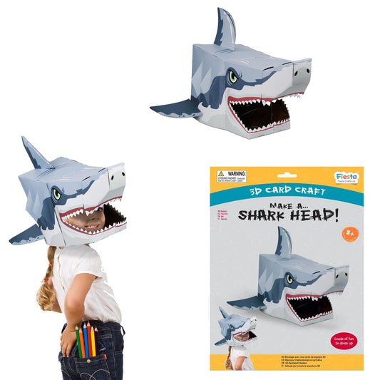 Make a 3D Full-Head Mask - Shark - Fiesta Crafts - The Forgotten Toy Shop