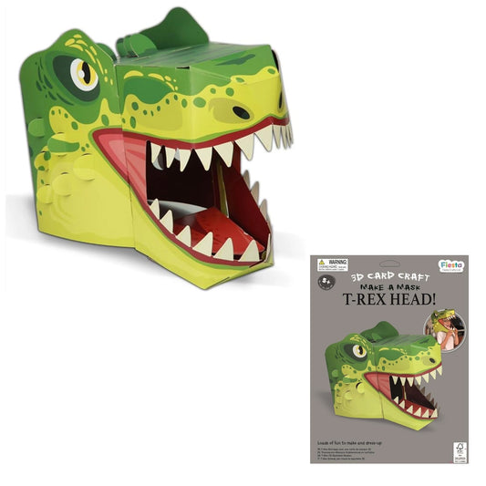 Make a 3D Full-Head Mask - T-Rex - Fiesta Crafts - The Forgotten Toy Shop